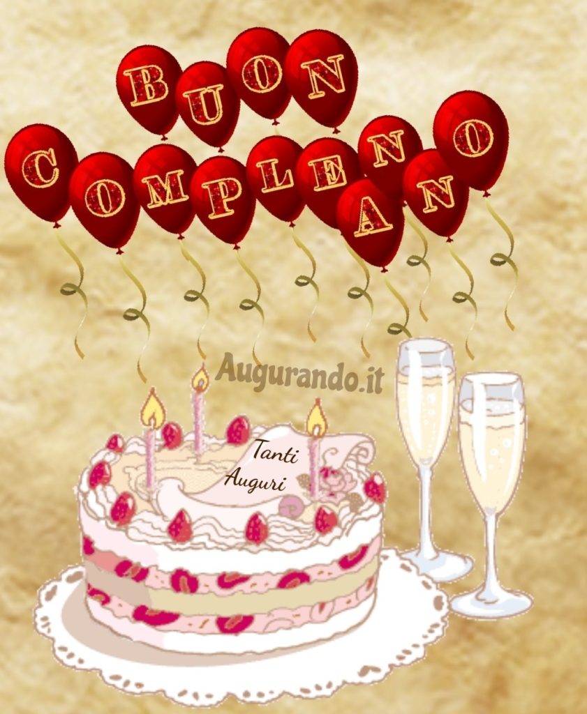 Biglietto Di Buon Compleanno - Torta Unicorno - Da Moreno
